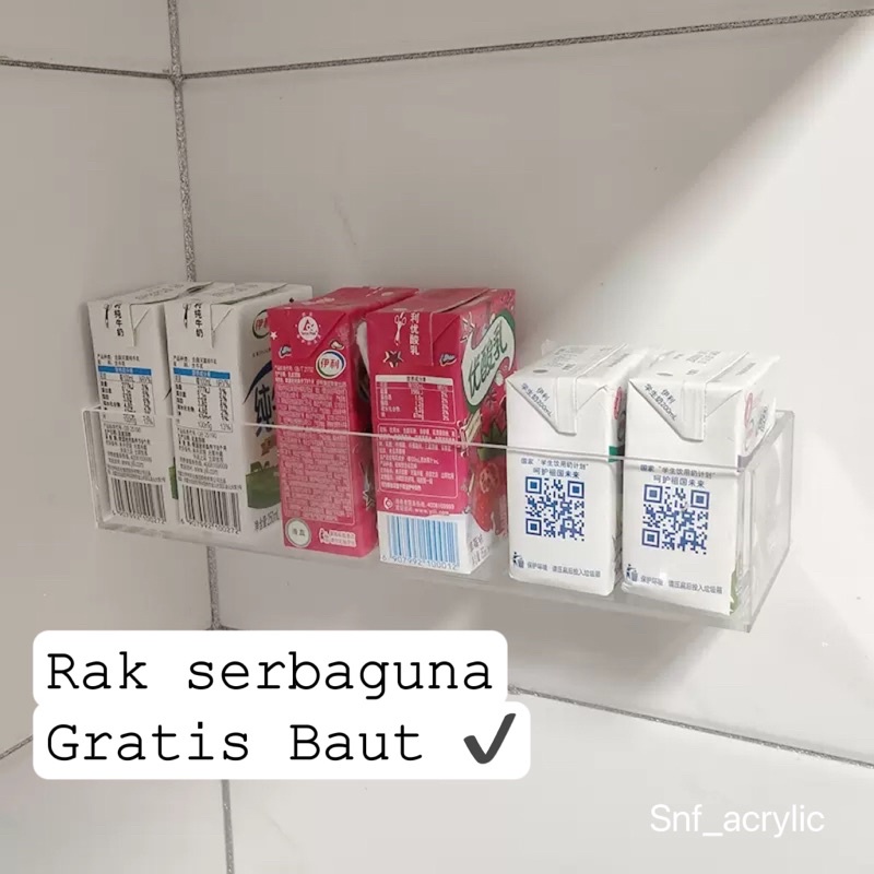 Rak Serbaguna Free Baut / Rak minuman 2mm / Rak gantung / rak tempel / Rak dinding