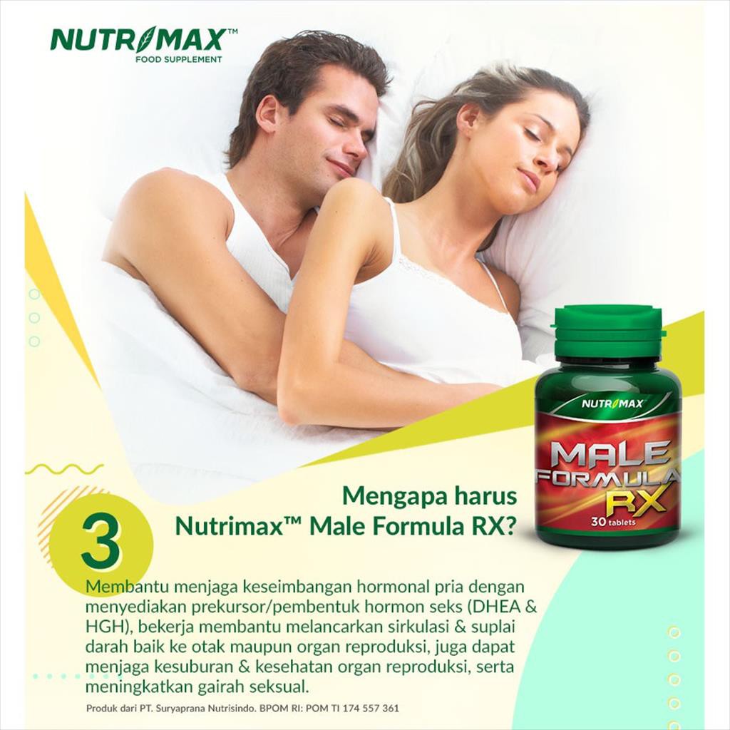 NUTRIMAX Male Formula RX Suplemen Kesehatan [30 Tablets]