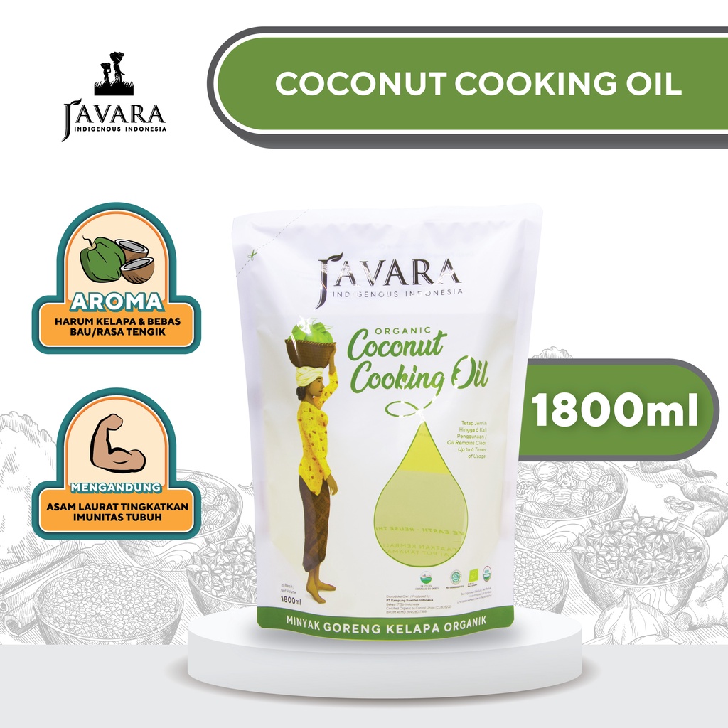 

DISKON Javara - Coconut Cooking Oil Minyak Goreng Kelapa Organik 1800ml READY STOCK