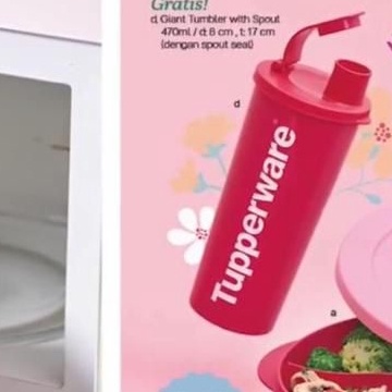 Tupperware Giant Tumbler with Spout corong PINK