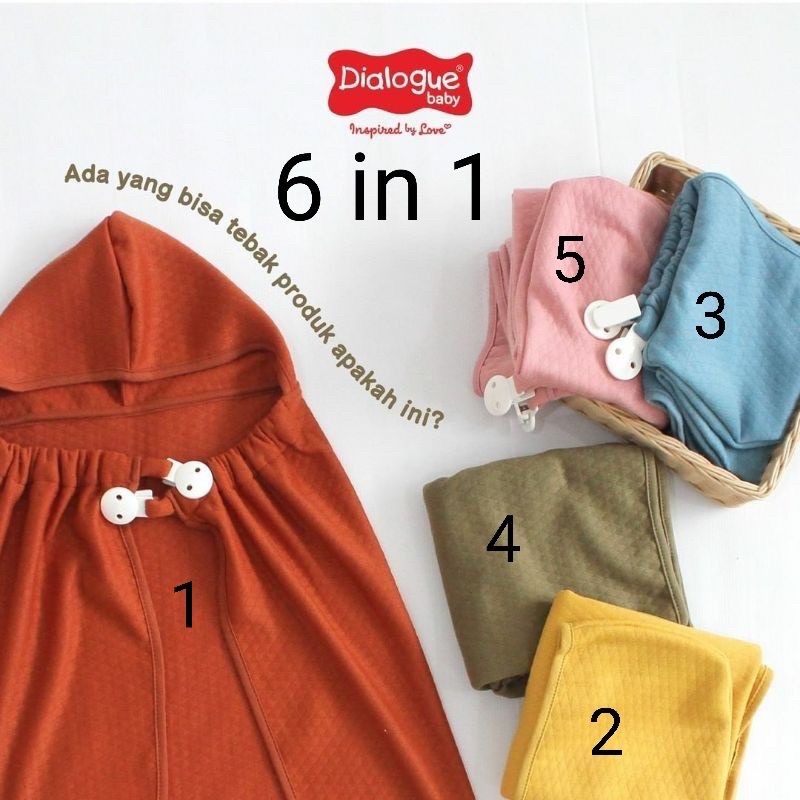 Selimut Dialogue On The Go Blanket 6 in 1 Function (POLOS WARNA Halus Lembut) DFB0044