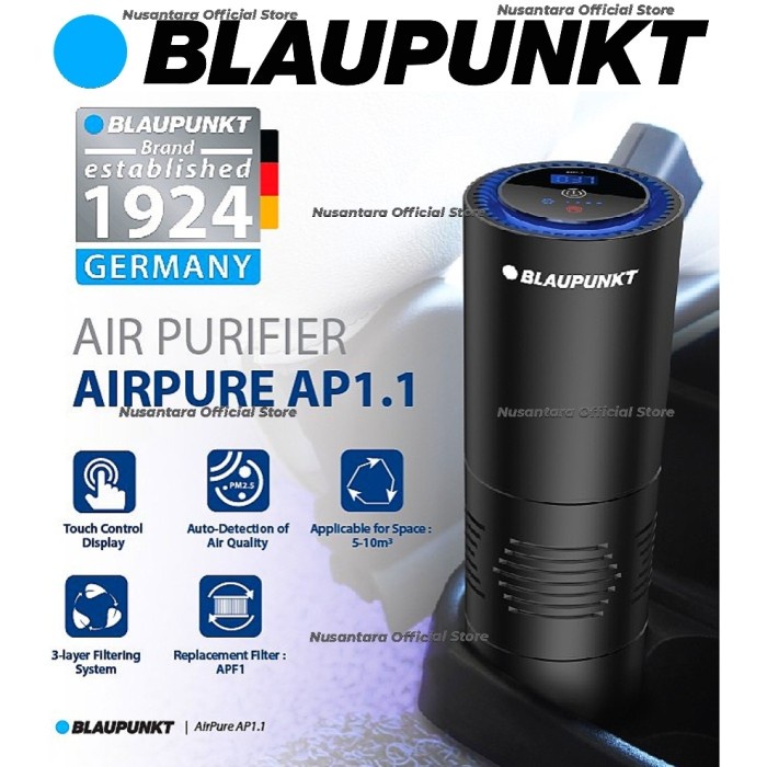 Blaupunkt Air Purifier AirPure AP 1.1 Air Quality Indicator Smart Fan