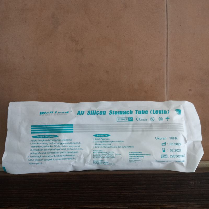 NGT Silicon Well Lead / Stomach Tube / NGT Silicon / Selang Makan / NGT Silicon Wellead / Wellead no 16