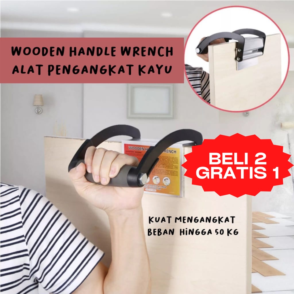 WOODEN HANDLE WRENCH // Alat Pengangkat Kayu