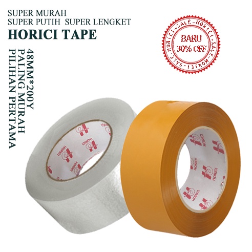 MEREK HORIC ASLI MURAH SUPER CLPER 48mmx200Y LAKBAN BENING DAN COKLAT HORICI TAPE