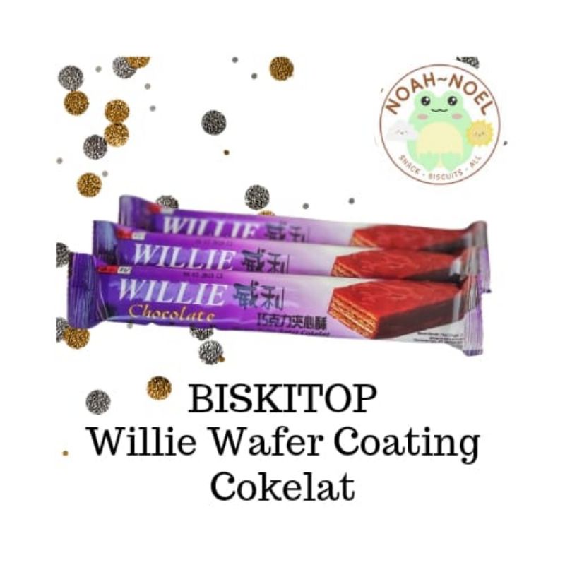 

NN - BISKITOP Willie Wafer Coating Cokelat 30gr Wafer lapis cokelat tebal cemilan anak enak