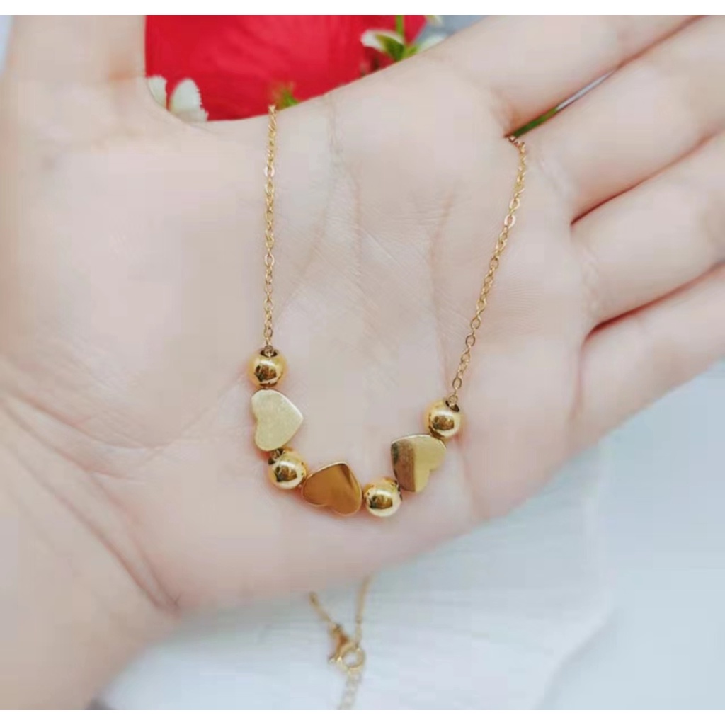 Kalung Titanium Love Perhiasan Fashion f005