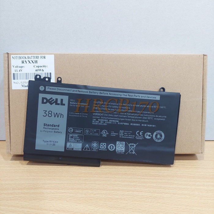 Baterai Batre Laptop Dell E5250 E5270 E5550 E5470 E5450 Series RYXXH -HRCB