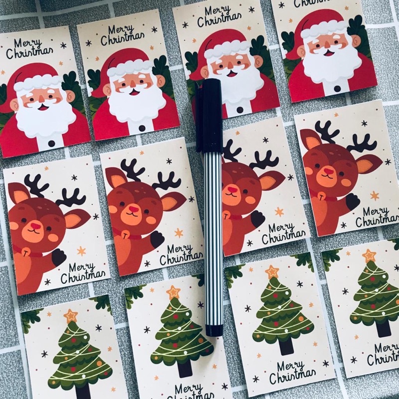 

[OM] 12 pcs stiker segel natal christmas