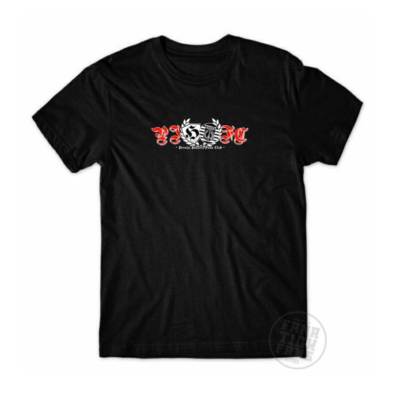 Tshirt Persija Jakarta PJFC Black - Fanatick Kaos Persija Jakartans Hooligans Hitam
