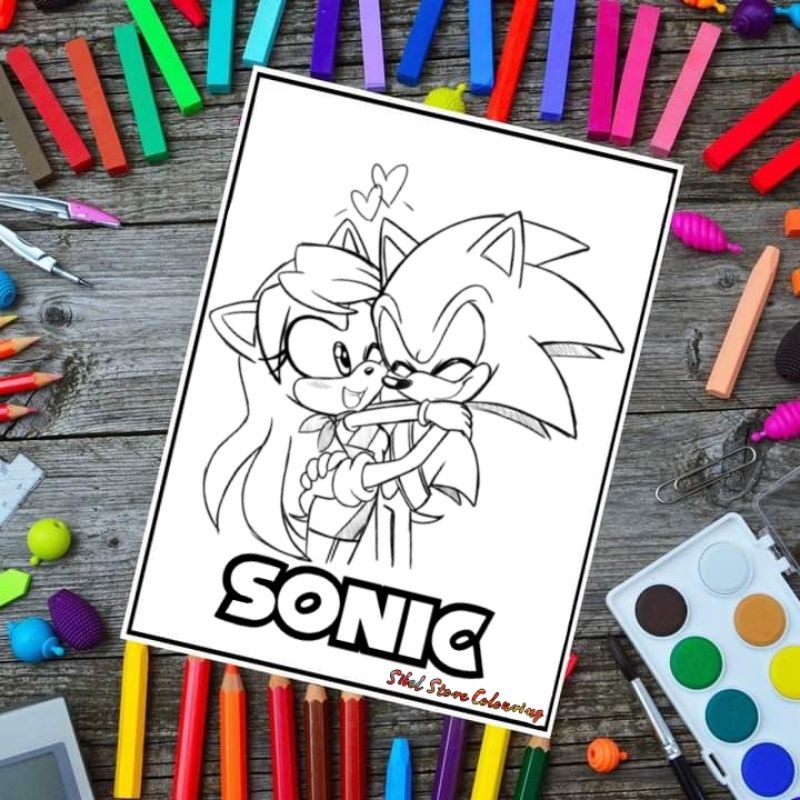 

Kertas Mewarnai Anak Tema Sonic 04 / Kertas Gambar (10 LEmbar Gambar)