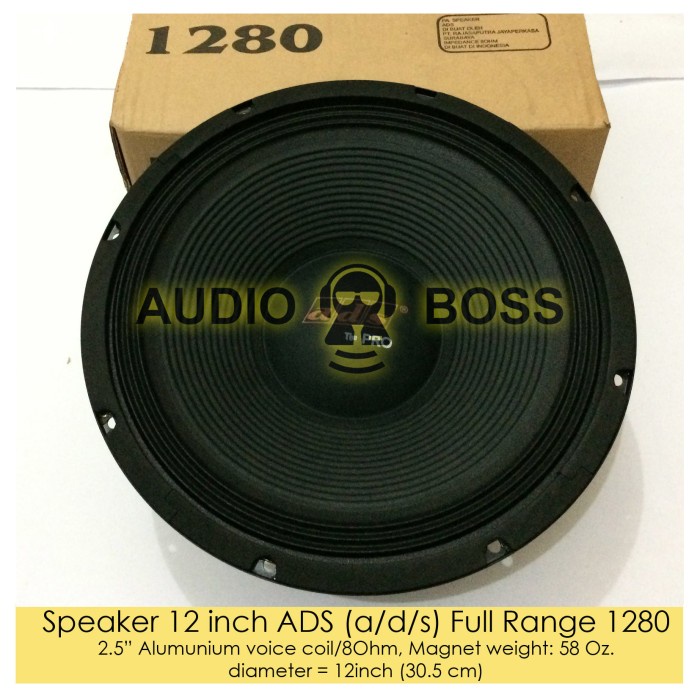 Speaker Ads Full Range 12 Inch 1280 - Speaker Ads 12" Full Range 1280