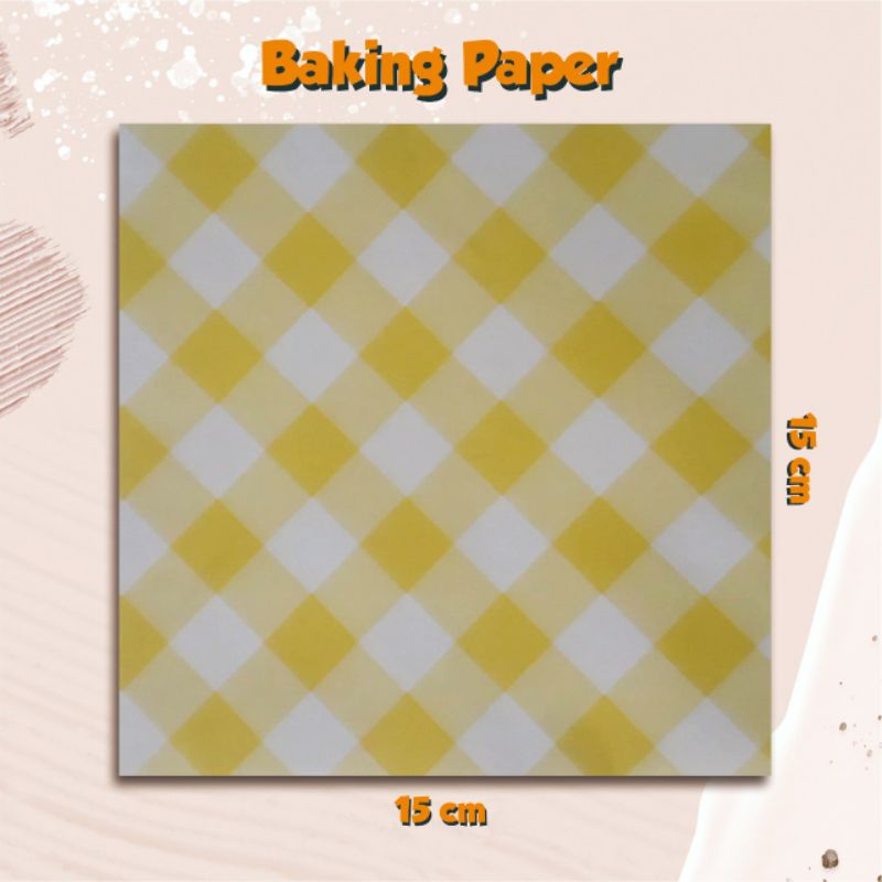 

Piscoklegit_ Kertas Roti Motif Kotak Kotak Style Food Grade Alas Roti Simple Kekinian 50 Lembar