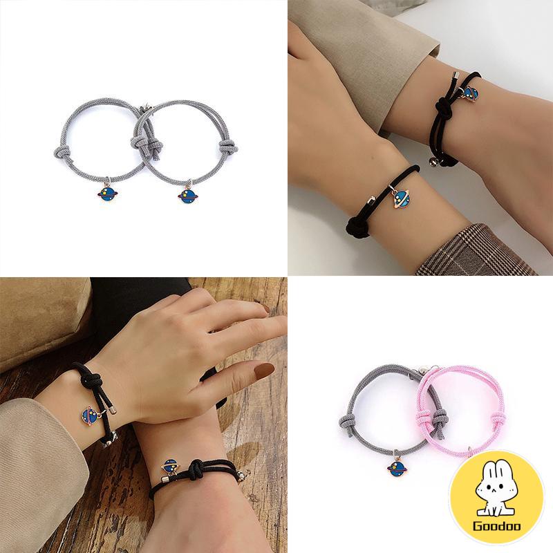 1 Pasang Gelang Couple Magnet Gelang Tali Couple Magnet Attract Persahabatan Tangan Bracelets -Doo