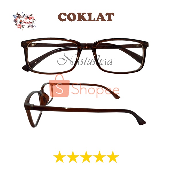 Kacamata Anti Radiasi Lensa Transparan Retro Vintage Frame Eye-glasses Kaca Mata Fashion Blue-ray Untuk Pria dan Wanita FREECASE