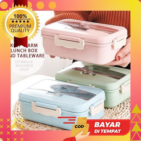 Tedemei Kotak Makan Bekal Sekolah Anak Balita Sekolah 2In1 750Ml Anti Tumpah Plastik Bpa Free Wx0320