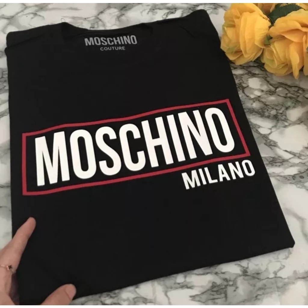 KAOS DISTRO/OBLONG PRIA/BAJU DISTRO/Bahan Premium/t-shirt pria/MOSCHINO