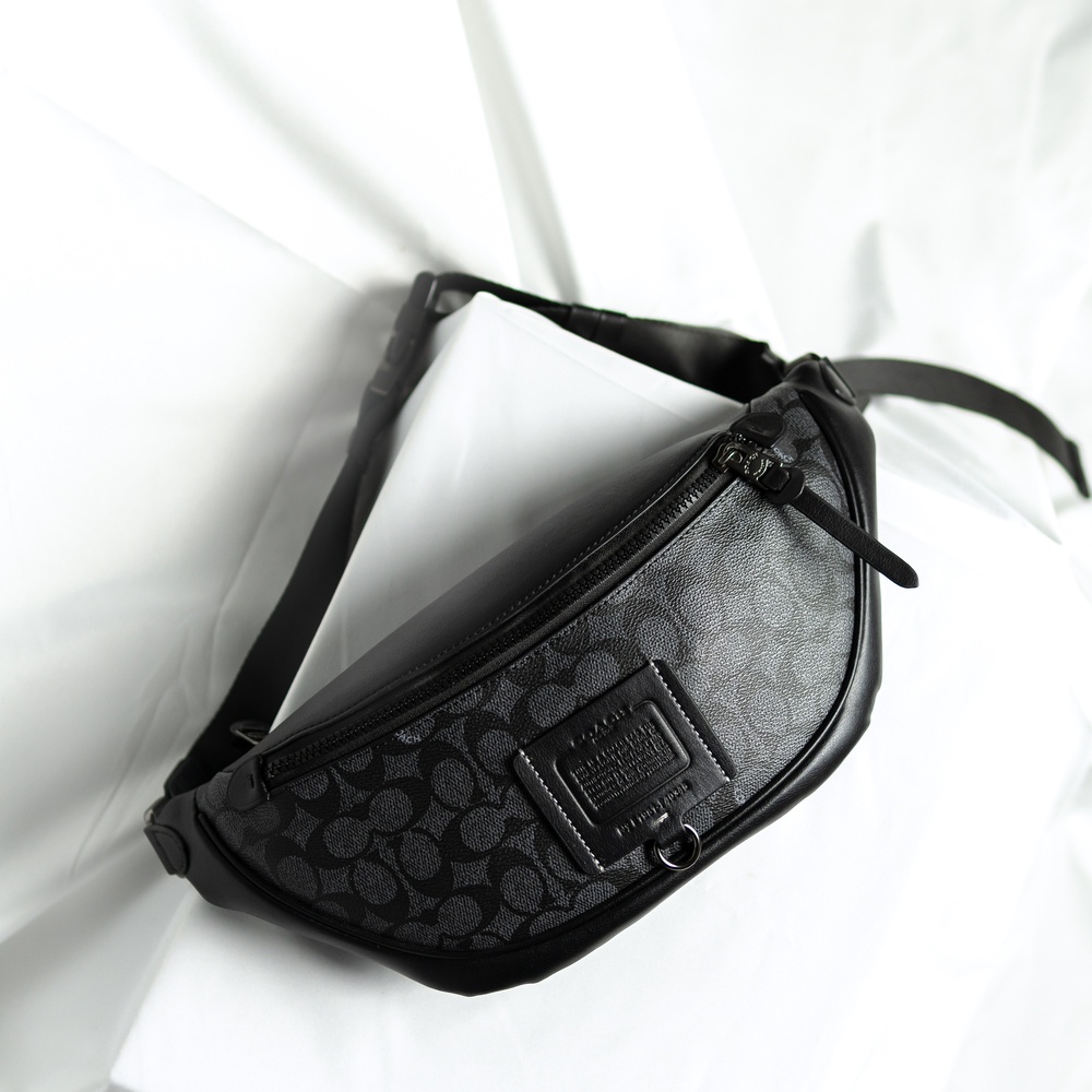 Coach Rivington Belt Bag - Black [100% Original]