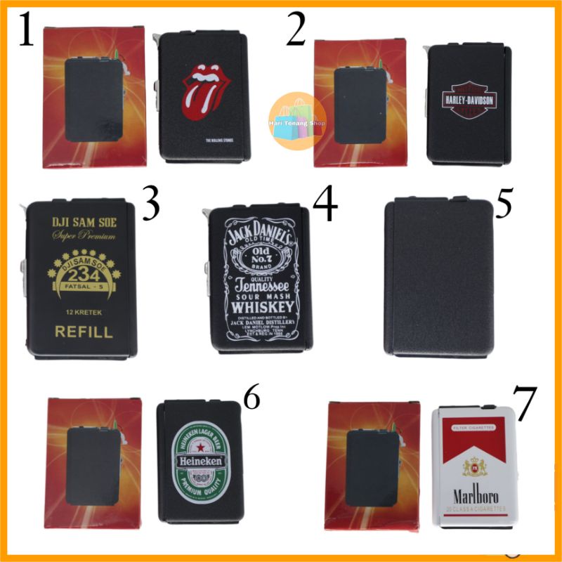 kotak rokok/tempat cigarete/ korek/tempat korek/korek api/kotak rokok import