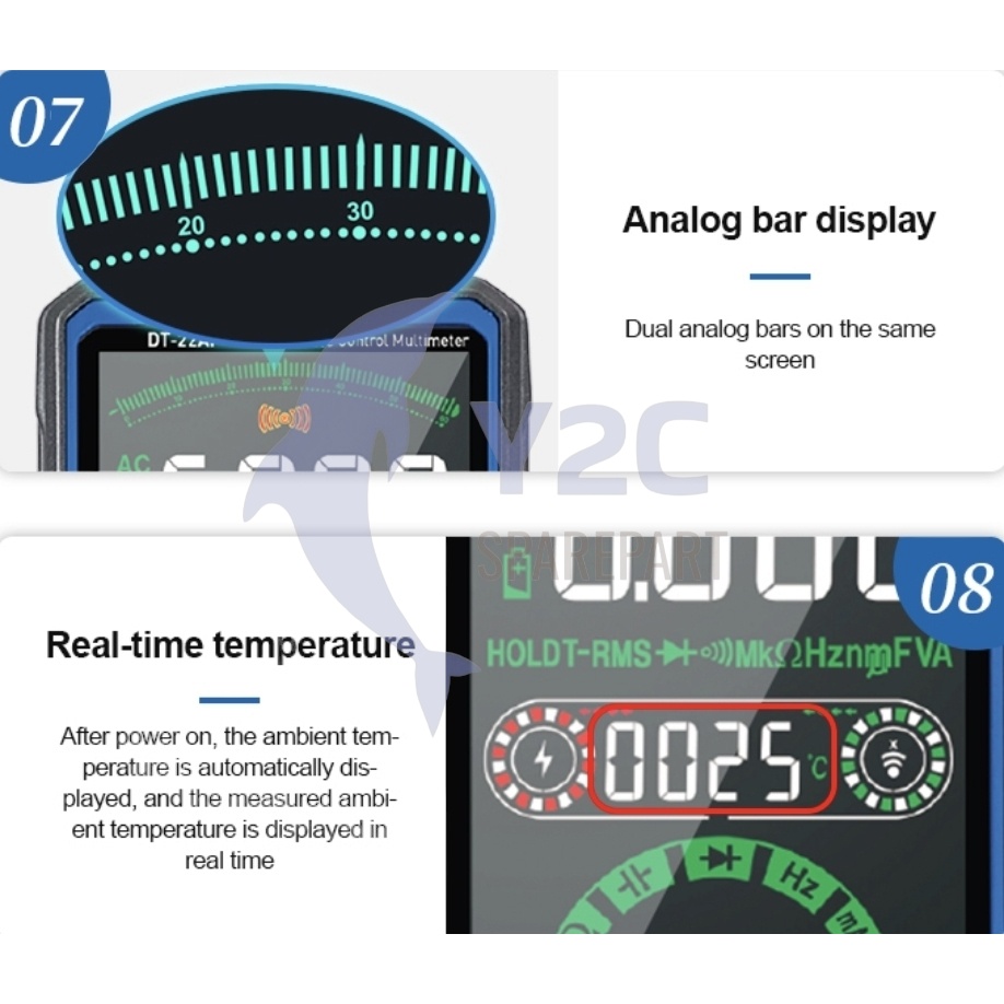 MULTITESTER DIGITAL TOUCH SUNSHINE DT-22A1 / AVOMETER / ALAT SERVIS SERVICE HP