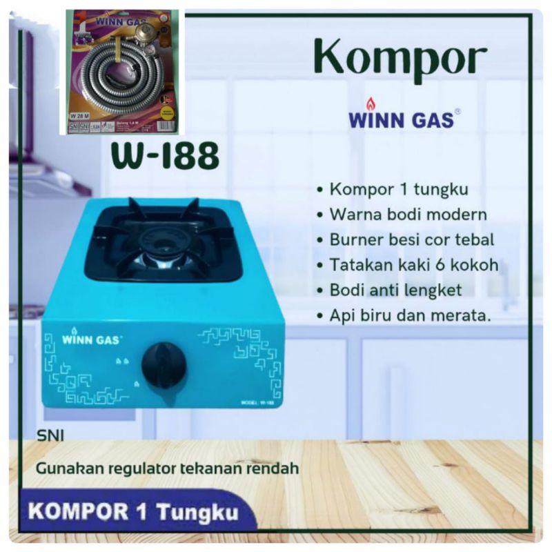 Winn Gas  , 101A  W 116 119 133  ,  W 188 , Win Gas  , Kompor Gas  1 tungku