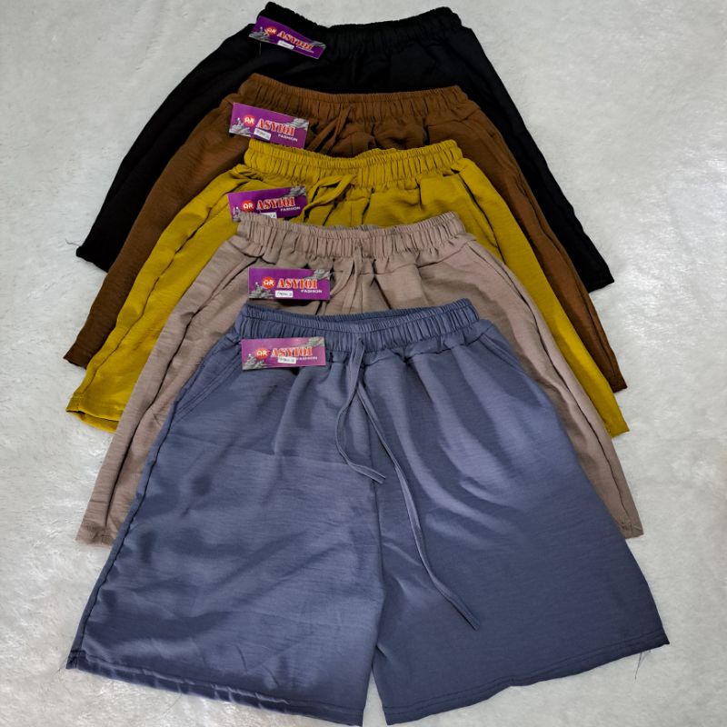 CELANA PENDEK JUMBO WANITA HOTPANTS CRINKLE AIRFLOW TALI