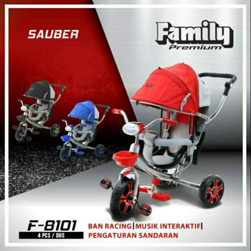 SEPEDA RODA TIGA FAMILY F-8101 SAUBER/SEPEDA ANAK