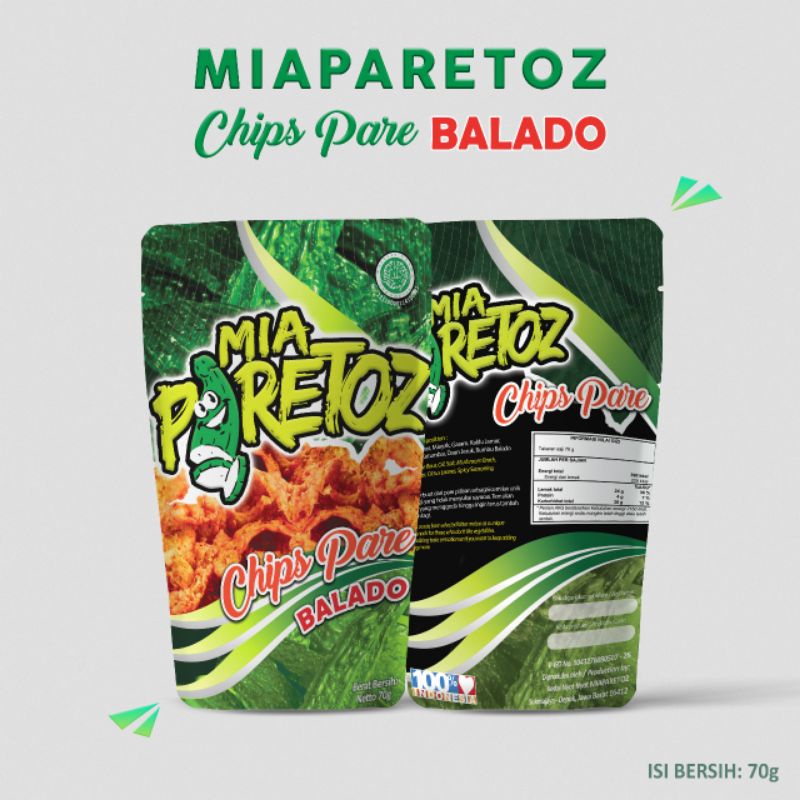 

MIAPARETOZ Keripik Pare Rasa Balado 70g