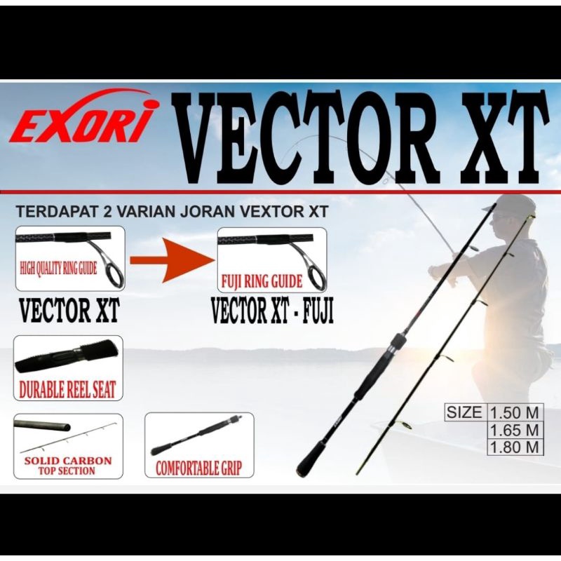 Joran Pancing Sambung 2 Exori Vector XT / Vector XT Fuji 150 165 180