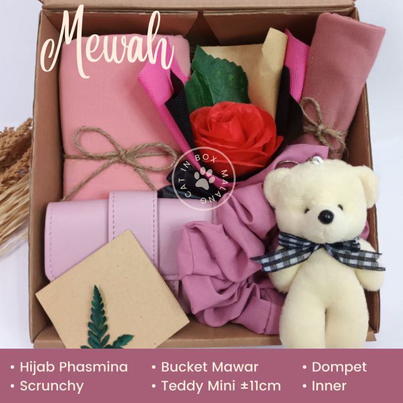 Hampers Hijab Kado Ulang Tahun Cewek Wisuda Ultah Gift box Birthday Hijab Pashmina