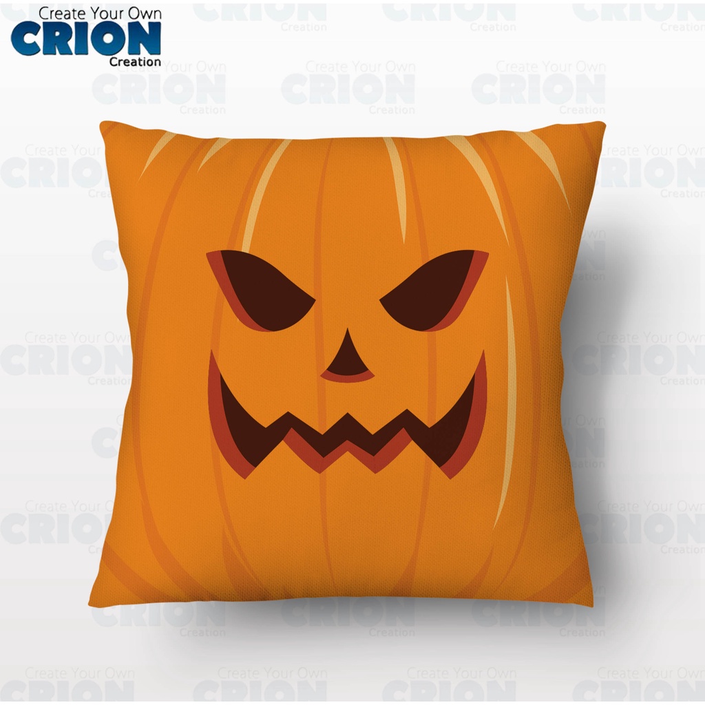 Bantal Halloween - Pumpkin Scary Face - souvenir / kado - By Crion