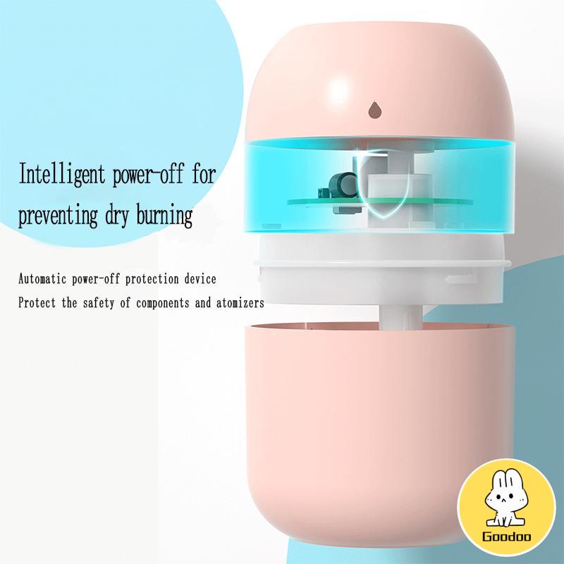 Ultrasonic Air Humidifier 7C Lampu Led Meja Meja Mini Portabel USB Alat Penyemprot Minyak Esensial Aroma Diffuser -Doo