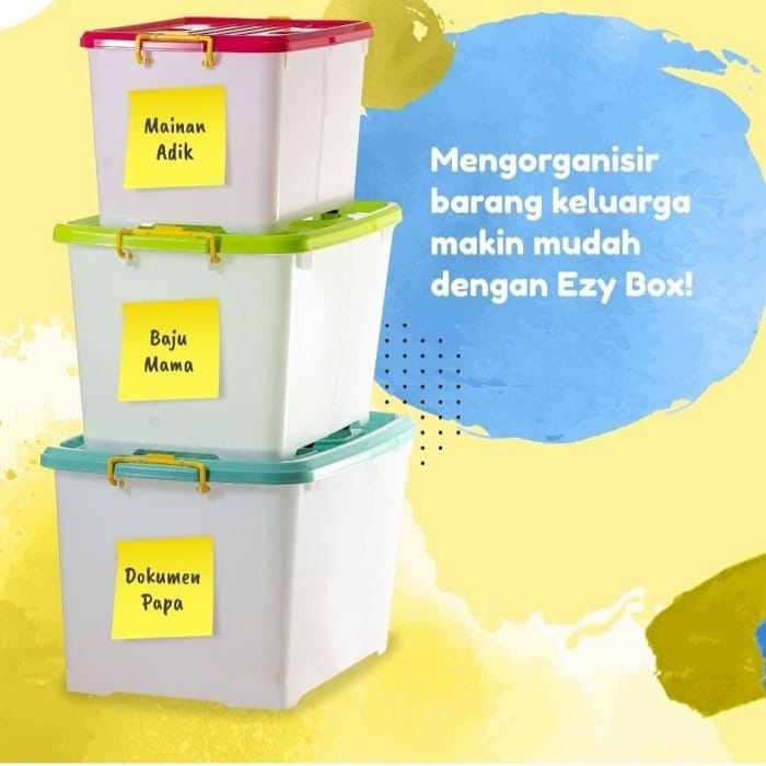 EZY BOX CONTAINER JUMBO KUAT TEBAL (45L, 52 L, 75 L, 82 L, 95 L, 130 L, 150 LITER)