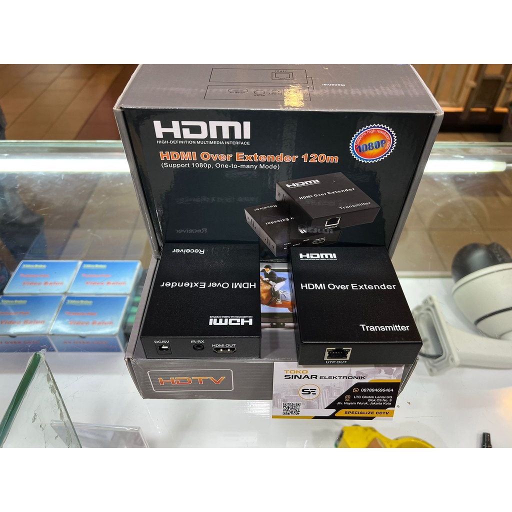 HDMI EXTENDER UP TO 120M / HDMI OVER ETHERNET MAKSIMAL 120 METER