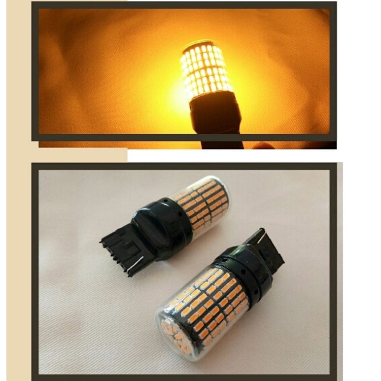 Lampu Sein T20 2Pin Super Bright 144 Led Kuning