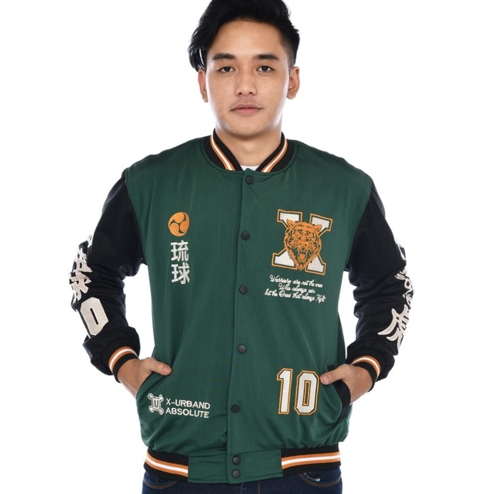 Jaket Varsity - Jaket Bomber Baseball Dragon Ronin Full Bordir