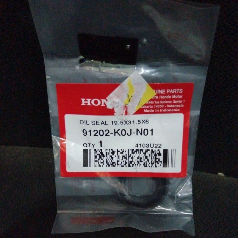 OIL SEAL 19.5x31.5x6 SIL KRUK AS CRANKSHAFT KIRI CVT GENIO BEAT NEW LED 2020 ORIGINAL ORI ASLI HONDA