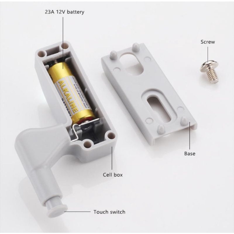 Lampu LED Engsel Pintu Lemari Cabinet Laci Lampu Automatis Nyala