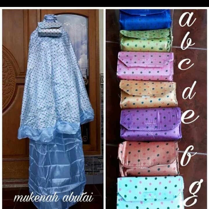 Mukena Parasut - Mukena Parasit Polkadot dan Batik Abutai Murah Ecer dan Grosir