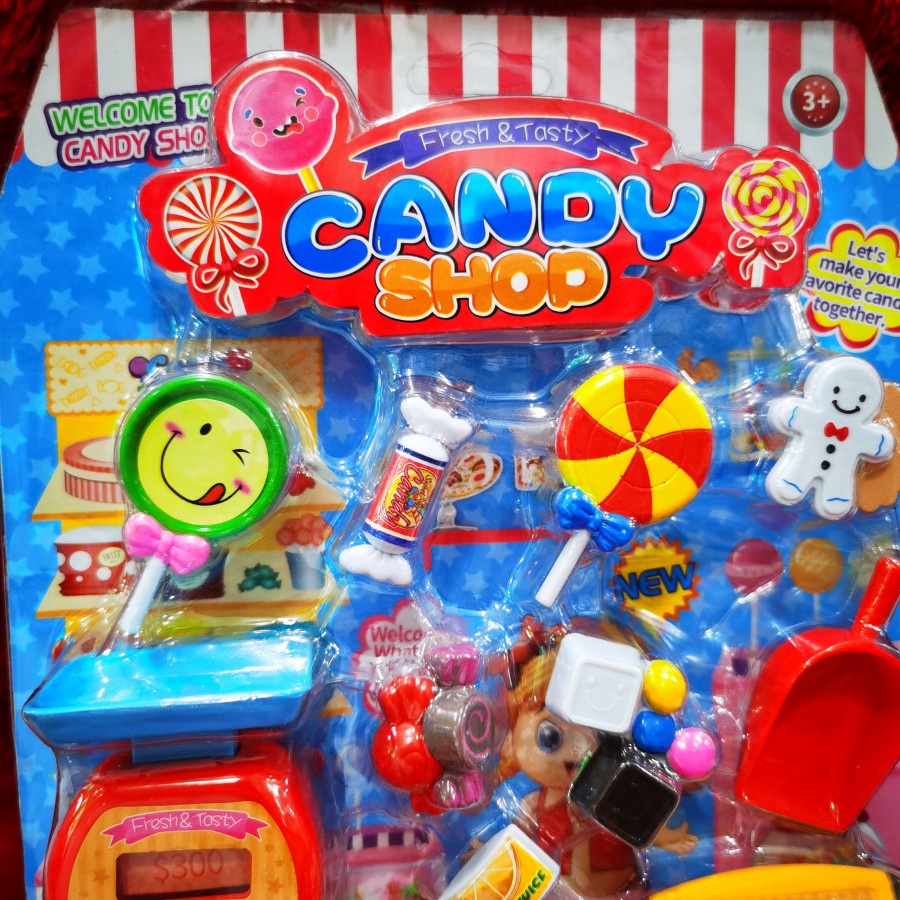 Mainan Anak Candy Shop Playset / Mainan Toko Kasir Permen Candy Shop