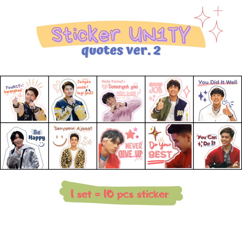 Sticker UN1TY - Quote Sticker ver. 2 | Journal Die Cut Stickers (set)