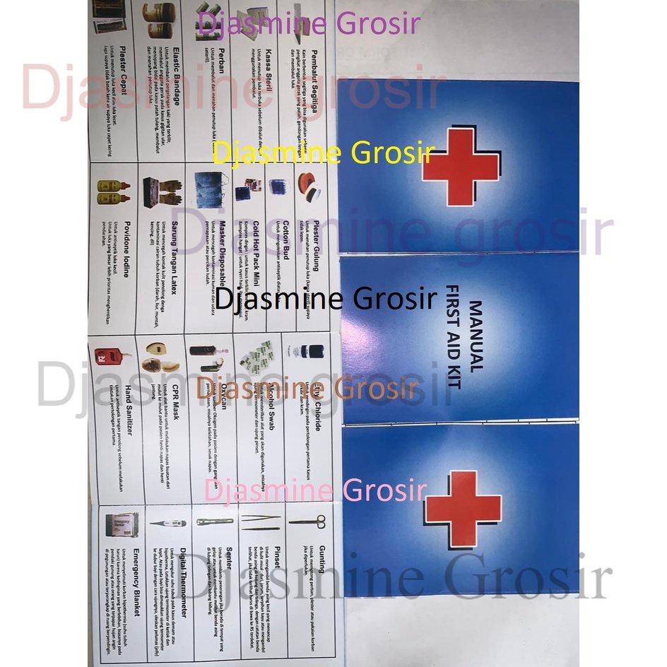 Buku Daftar isi P3K / P3K List Manual First Aid Kit Biru