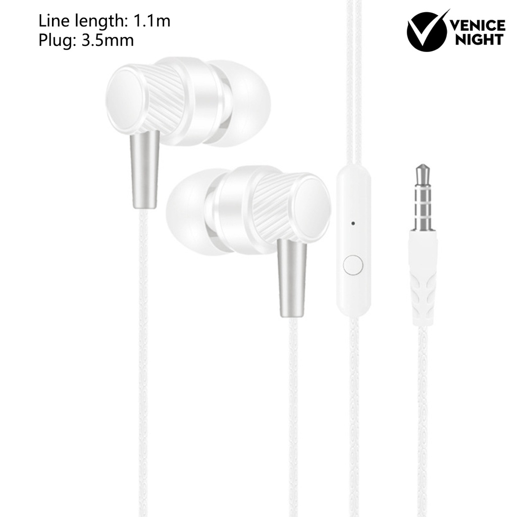 (VNEP) (Berkabel) Headset Earphone in-Ear Heavy Bass Stereo Surround Noise Reduction Dengan Mic