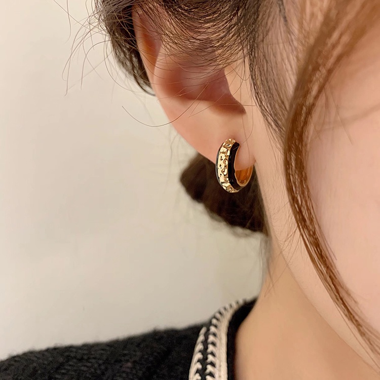 Anting S925 Silver Needle Bentuk Lingkaran Gaya Retro Perancis