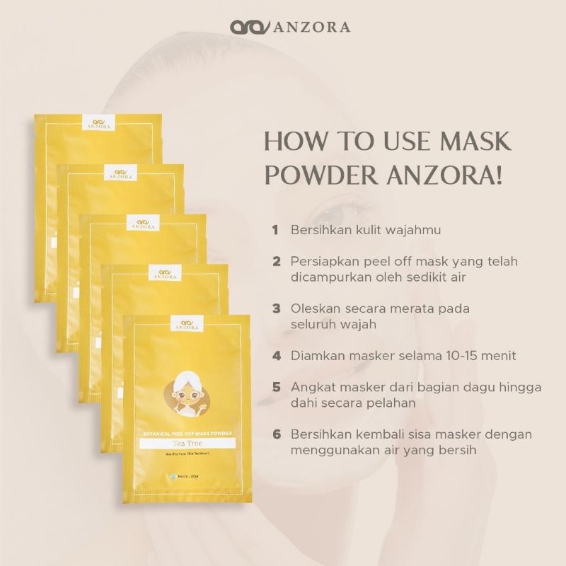 MASKER BUBUK FEEL OF MASK ( Feel of powder Treetree ( jerawat) + acelora (brightening) + murberry(flek)+ coklat ( normal skin berminyak) + lavender ( breakout)