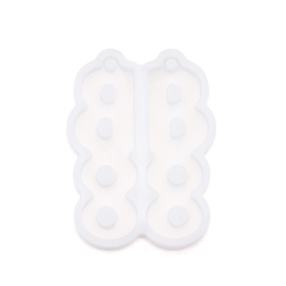 R-flower 8PCS Anting Cetakan Resin DIY Spider Membuat Perhiasan Alat Halloween Cetakan Silikon