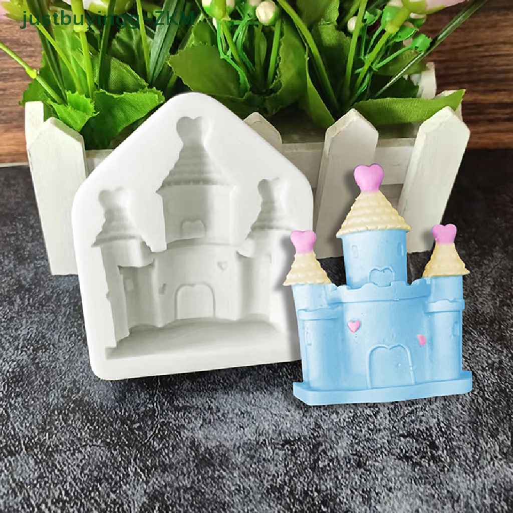 1 Pc Cetakan Fondant Bentuk Kastil Bahan Silikon Resin Epoksi UV Untuk Villa Natal