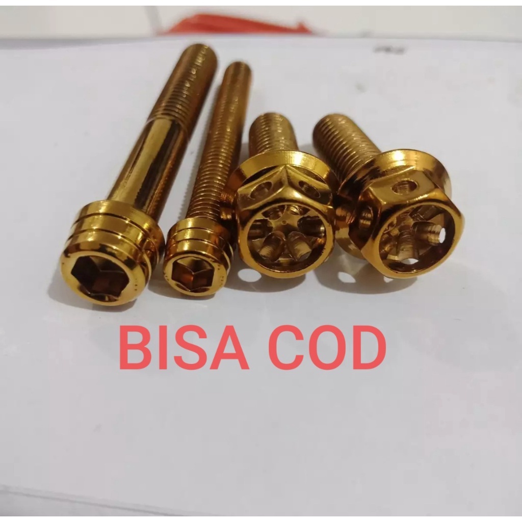 BAUT PROBOLT KERUCUT BREKET KALIPER MONOBLOK NISSIN BREMBO HONDA VARIO 110 125 150 BEAT SCOOPY 1SET 