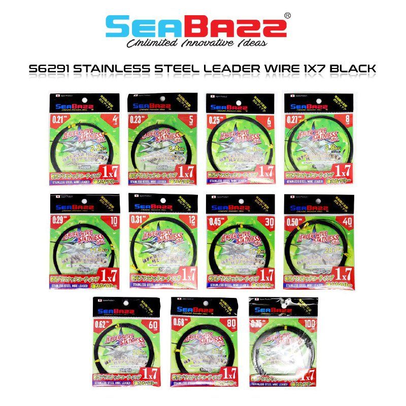 (COD) Wire SEABAZZ 7×1 Neklin Kawat sling stainless warna hitam