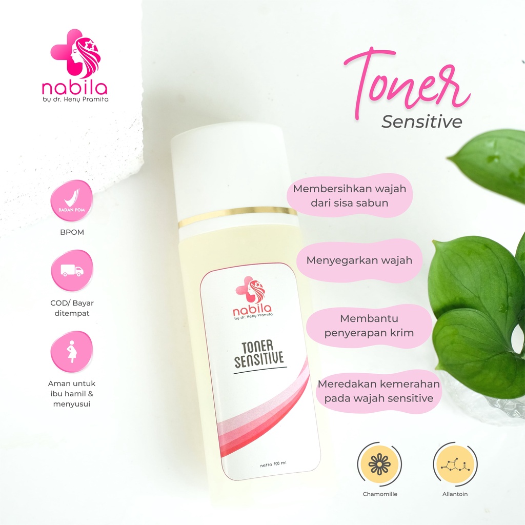 TONER SENSITIVE 100 ML | PEMBERSIH SENSITIVE | NABILA | NABILA SKINCARE | NABILASKINCARE